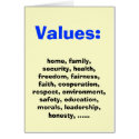 Family Values for Democratics cards by skyview Family Values for Democratics cards