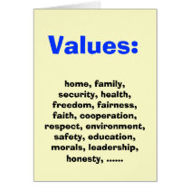 Family Values for Democratics cards by skyview Family Values for Democratics cards