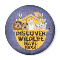 Family Wildlife Refrigerator Magnet