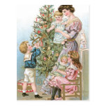 Family with Christmas Tree Postcards