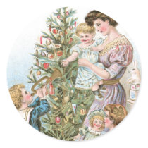Family with Christmas Tree stickers