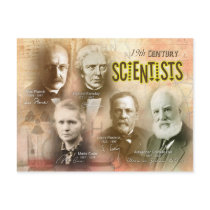 Famous 19th Century Scientists Postcards