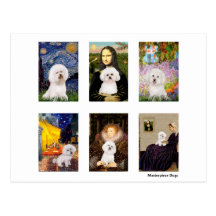 Famous Art Bichon Frise Composite (clear) Post Card