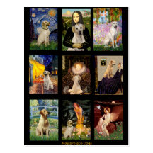 Famous Art Yellow Lab Composite Post Card