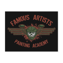 Famous Artists Paintball postcards