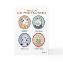 FAMOUS BARNYARD COMPOSERS GREETING CARD