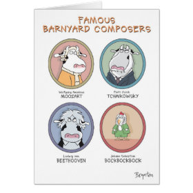 FAMOUS BARNYARD COMPOSERS GREETING CARD