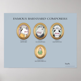 FAMOUS BARNYARD COMPOSERS poster by Sandra Boynton