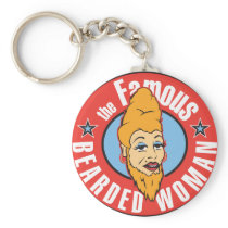 famous bearded woman keychain