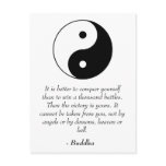 Famous Buddha Quotes - Conquer Yourself Post Cards