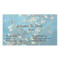 Famous fine art  Blossoming Almond Tree Business Card Templates