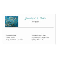 Famous fine art Blossoming Almond Tree Business Card Template