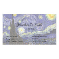 Famous fine art  Starry Night Business Card Templates