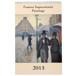 Famous Paintings Calendars | Zazzle