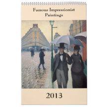 Famous Impressionist Paintings 2013 Wall Calendars