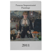 Famous Impressionist Paintings Wall Calendars