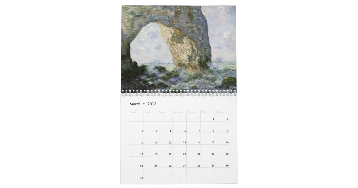 Famous Impressionist Paintings Calendar Zazzle Famous Impressionist Paintings Calendar Zazzle
