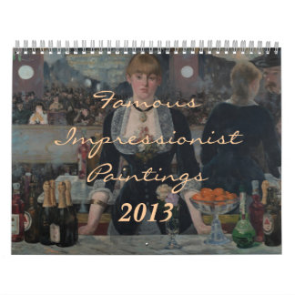 Famous Paintings Calendars | Zazzle