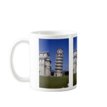 Famous inclined bell tower, the Leaning Tower of P Mugs