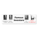 Famous Inventors Bumper Sticker bumper stickers by onesockjr Famous Inventors Bumper Sticker bumper stickers