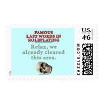 Famous Last Words in Role Playing: Cleared postage