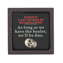 Famous Last Words in Roleplaying: Healer Premium Jewelry Boxes