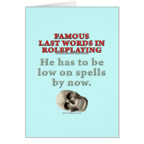 Famous Last Words in Roleplaying: Spells Cards