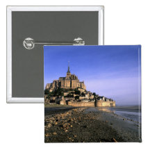 Famous Le Mont St. Michel Island Fortress in Buttons