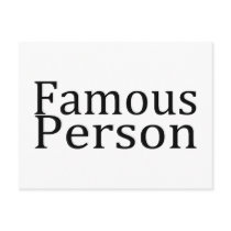 Famous Person postcards