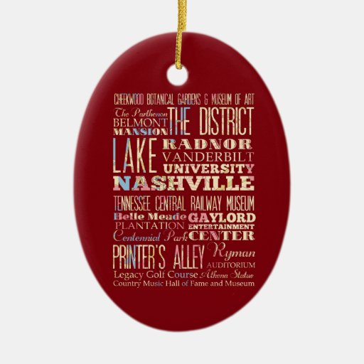 famous places of nashville tennessee double sided oval famous places of nashville tennessee double sided oval
