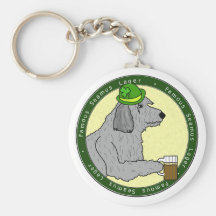 Famous Seamus Lager Irish Wolfhound Keychain