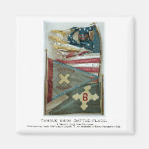 Famous Union Battle Flags - Plate 1 - Magnets
