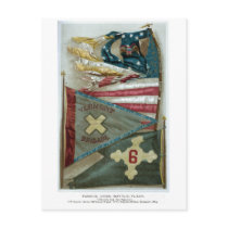 Famous Union Battle Flags - Plate 1 - postcards