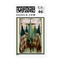 Famous Union Battle Flags - Plate - postage by ZephyrusBooks Famous Union Battle Flags - Plate - postage