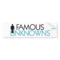 Famous Unknown Stickers bumper stickers by famousunknown Famous Unknown Stickers bumper stickers