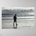 Famous Words: Peace - Walk On Beach - Poster zazzle_print