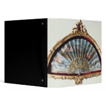 Fan, decorated with a scene of a fete binder