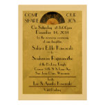 Fan Elegant (Moss) 5x7 Personalized Wedding Invite