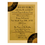 Fan Elegant (Moss) - Personalized Reception Invite