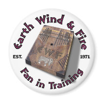 Fan In Training Round Magnet by EarthWindandFire Fan In Training Round Magnet