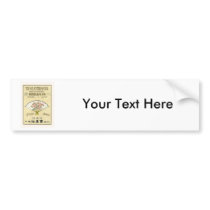 Fan Vintage Japanese Silk Label Bumper Stickers