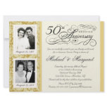 Fancy 50th Anniversary Invitations - Large Size invitations