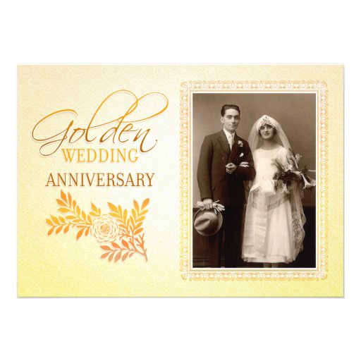 fancy 50th wedding anniversary invitations