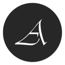 Fancy A Monogram  Sticker stickers