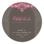 FANCY ADDRESS LABEL :: couture flourish 1A Round Sticker