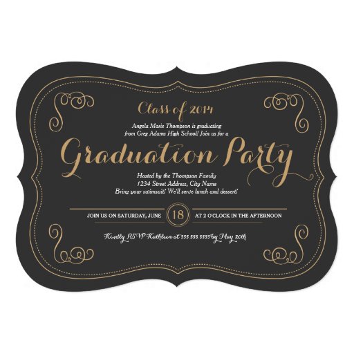 Fancy Affair Grad Party Invitation