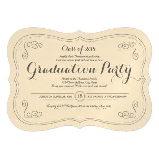 Fancy Affair Grad Party Invitation