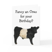 Fancy an Oreo? Belted Galloway Cow Card