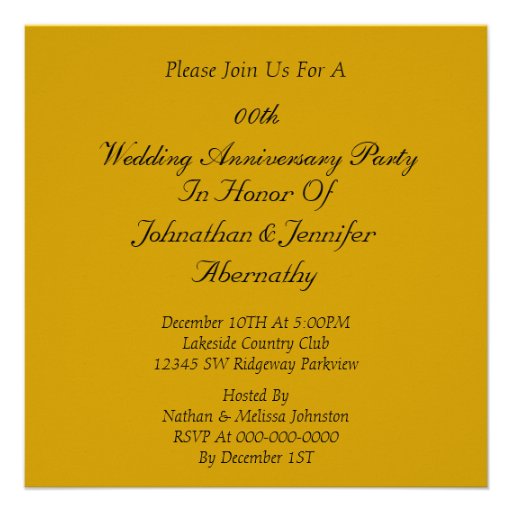 Fancy Anniversary Party Invitation