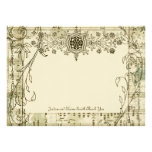 Fancy Antique Music Personalized Thank You Notes Custom Announcement